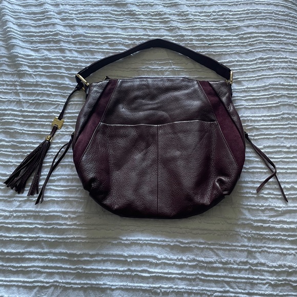 Aimee Kestenberg Tuscany Leather & Suede Hobo Bag-Purple - Picture 10 of 16